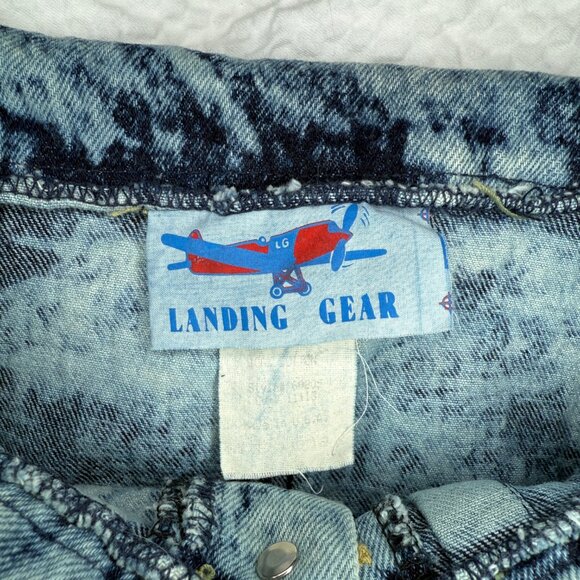 Vintage 80s Landing Gear High Rise Acid Wash Pencil Skirt| Size S/M - Picture 8 of 12